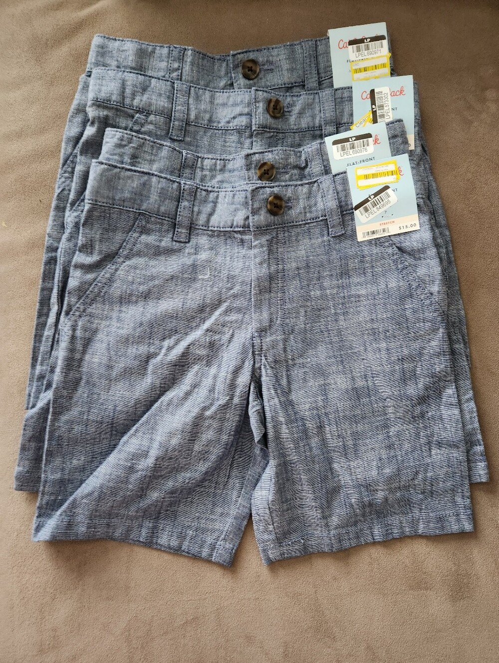 ✨️💕NWT Cat and Jack 5 Pack Shorts Size 7 Blue - Picture 3 of 5